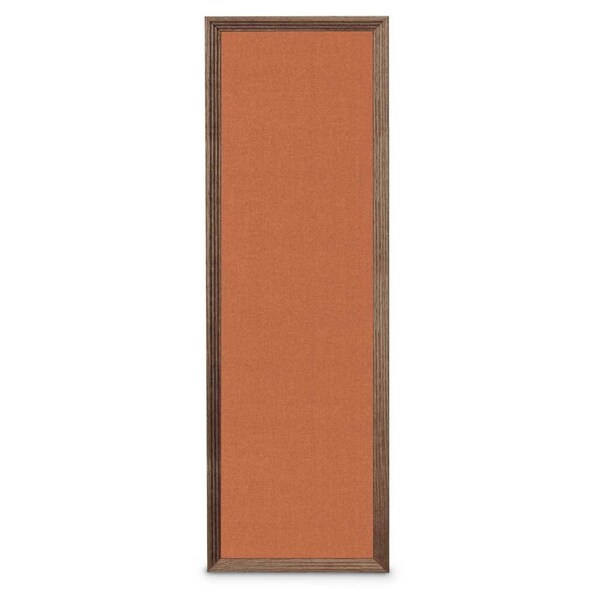 Slim Style Indoor Enclosed Corkboard, 24", UVRDS23SBH-SATIN-CORK